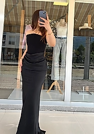 Korse Detaylı Saten abiye
