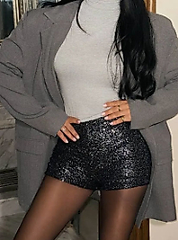 Payetli Ultra Mini Şort