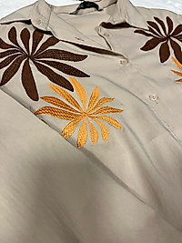 Yakası İşlemeli Gömlek