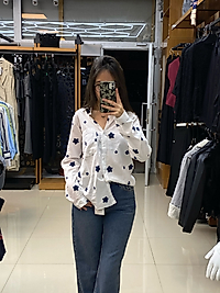 yıldız desenli gömlek