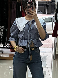 potikareli yakalı gömlek