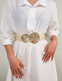 Lastikli gold tokalı kemer