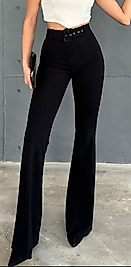 Kemerli İspanyol Kumaş pantalon