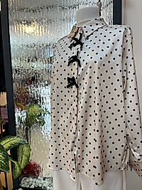 Puantiyeli Saten  Gömlek