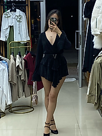 kemerli içi şortlu elbise