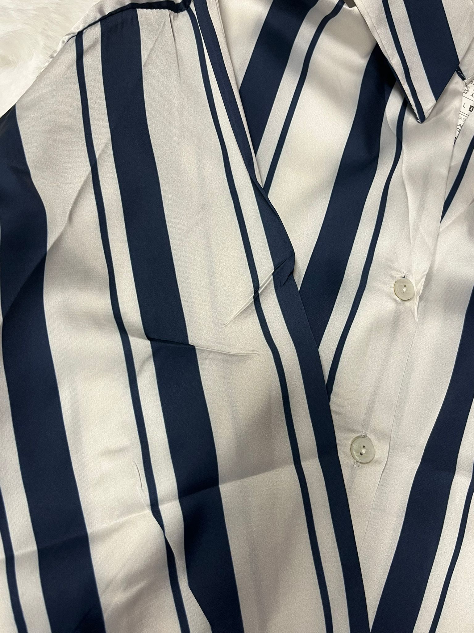 Laci Çizgili Saten Gömlek