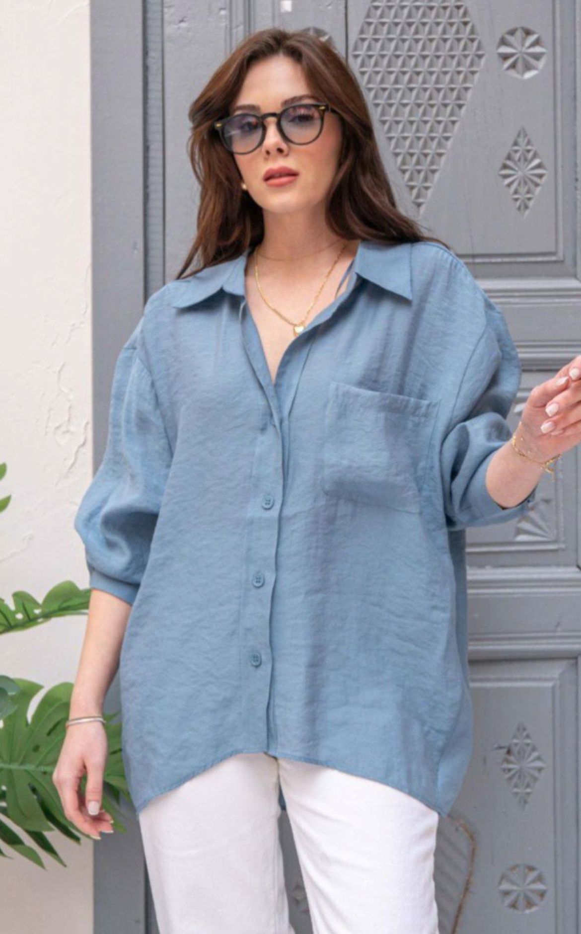 Oversize kesim gömlek