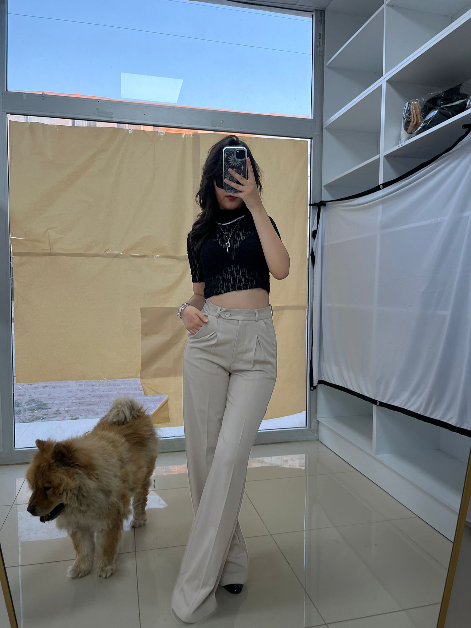 Taş rengi Kumaş Pantalon