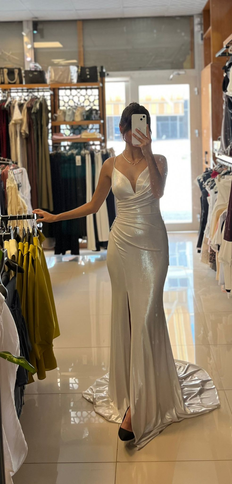 İnci Tozu görünümlü Abiye