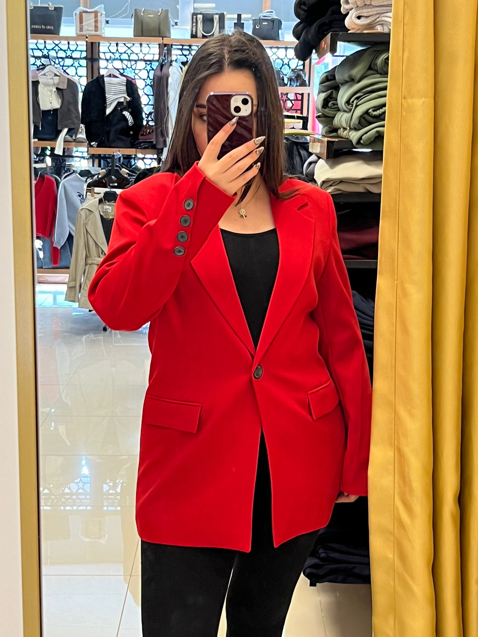 Kırmızı blazer