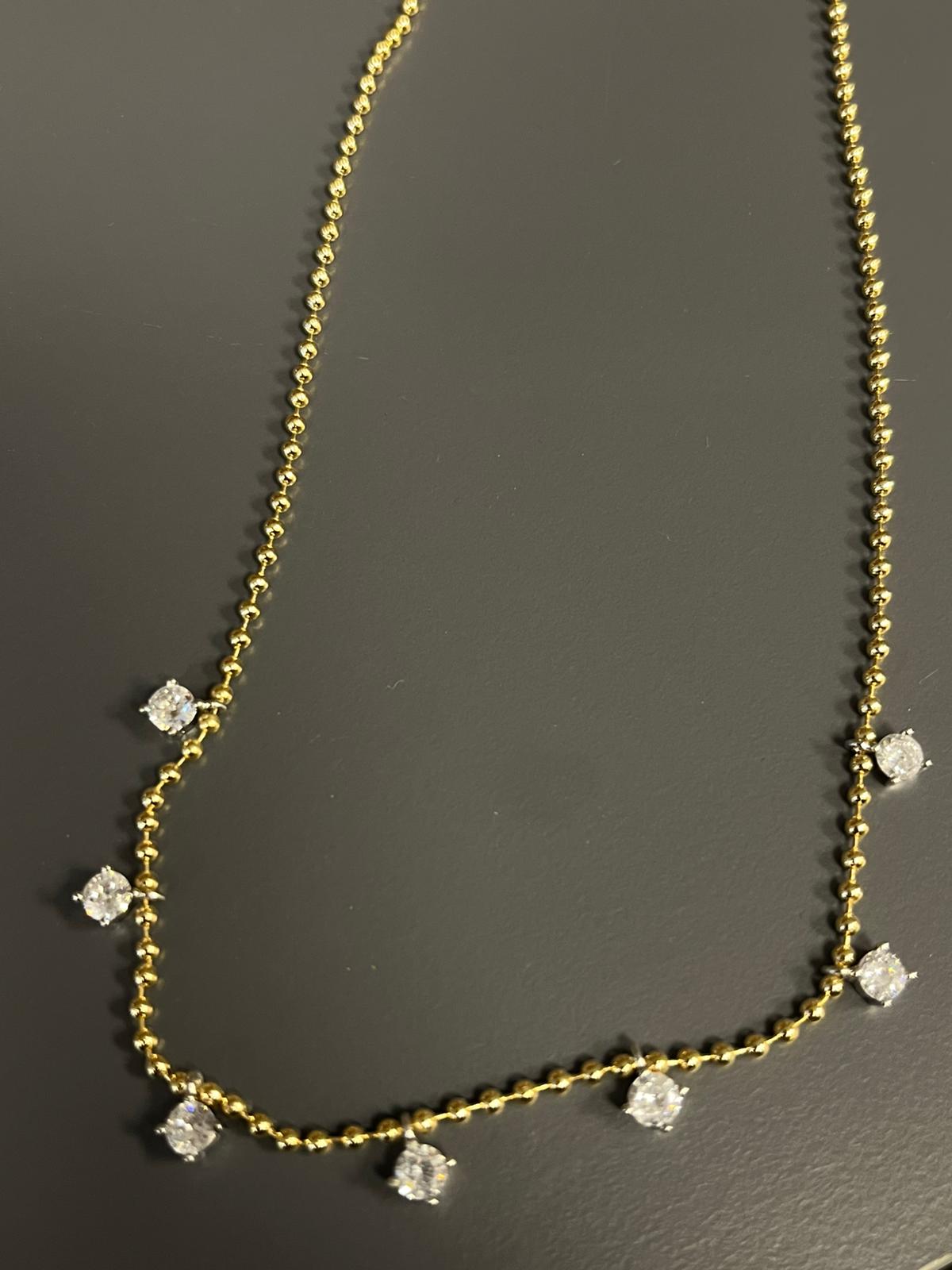 Çelik Taşlı Kolye